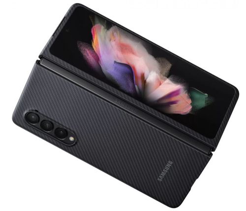 Husa Samsung Aramid Cover Pentru Galaxy Z Fold3 Black 3