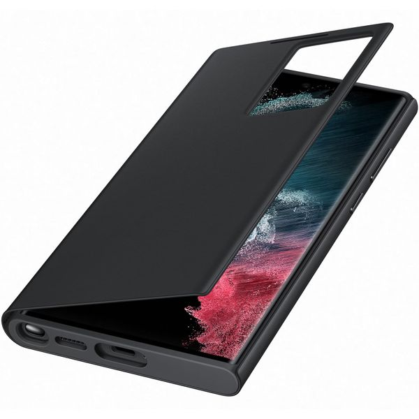 Husa Samsung Smart Clear View Cover Pentru Galaxy S22 Ultra Black 2