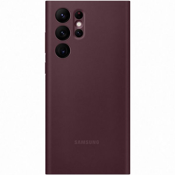 Husa Samsung Smart Clear View Cover Pentru Galaxy S22 Ultra Burgandy 2