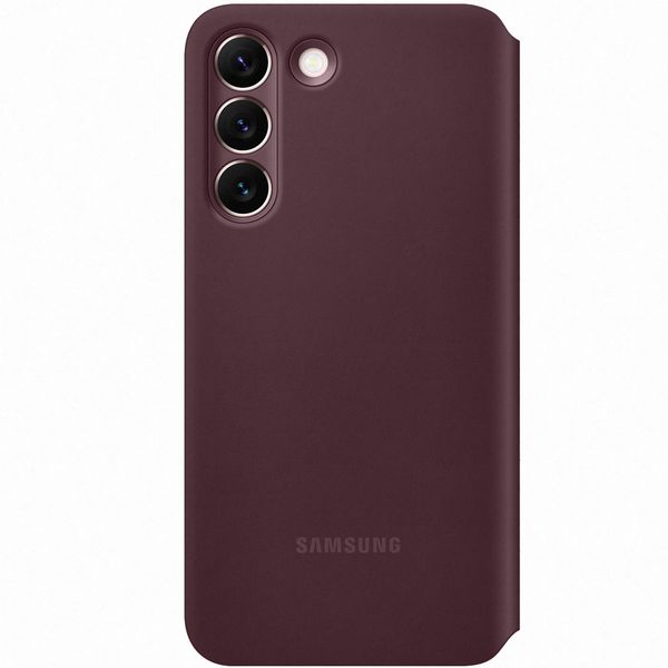 Husa Smart Clear View Cover Pentru Galaxy S22 Burgandy 2