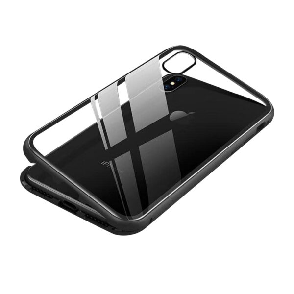 Husa magnetica Apple iPhone X/Xs Black/Clear