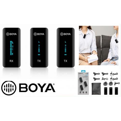 Boya By Xm6 S2 Linie Wireless Oled Cu 2 Lavaliere Afh 2tx Rx By Xm6 S2 1