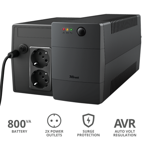 Paxxon 800va Ups With 2 Standard Wall Power Outlets 23503 1