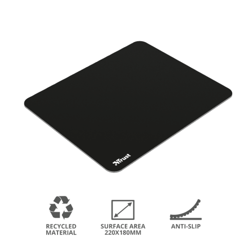 Trust Eco Mouse Pad 180 X 220 Mm Rubber Cotton Black 21051 1