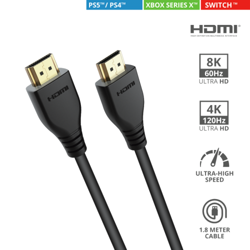 Trust Gxt 731 Ruza Ultra High Speed 8k Hdmi 2 1 Cable 1 8m 24028 1