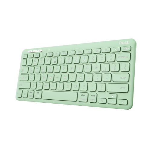 Trust Lyra Compact Wireless And Rechargeable Keyboard Green Us 25096 1