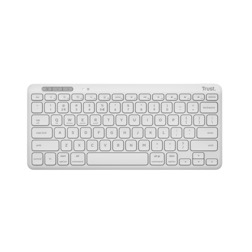 Trust Lyra Compact Wireless And Rechargeable Keyboard White Us 25097 1