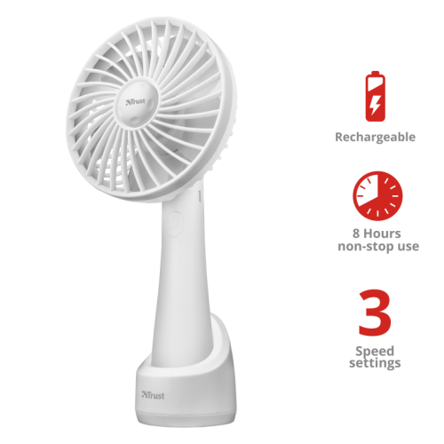 Trust Ventu Go Portable Cooling Fan White 23111 Tr 1