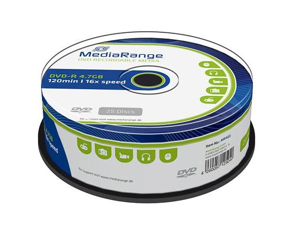 Mediarange Dvd R 4 7gb 16x Cake25 Mr403 1