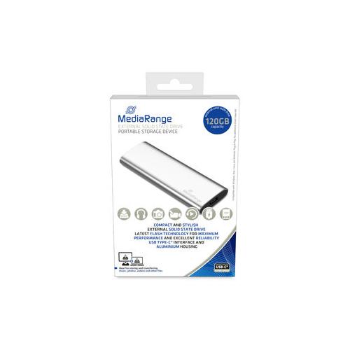 Mediarange External Ssd Usb Type C 120gb Silver Mr1100 2