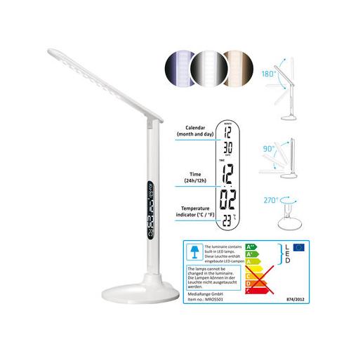 Mediarange Stylish Led Desk Lamp With Different Light Modes White Mros501 1