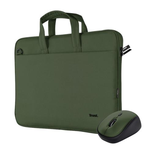 Trust Bologna Laptop Bag And Mouse Set Green 24989 1