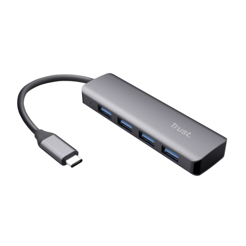 Trust Halyx Aluminium Usb C To 4 Port Usb A 3 2 Hub 23328 1