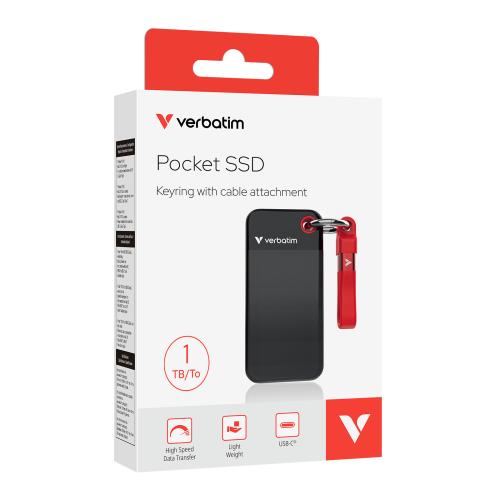 Verbatim Pocket Ssd Usb 3 2 Gen 2 1tb Black Red 32192 1