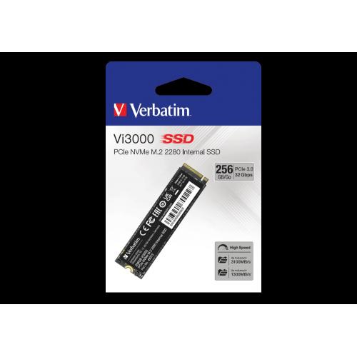 Verbatim Vi3000 Pcie Nvme M 2 Ssd 256gb 49373 1