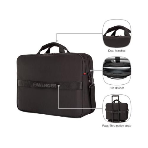 Wenger Xe Brief 17 17 Laptop Briefcase With Tablet Pocket Black 653301 13