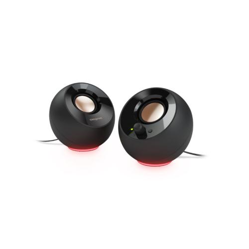 Creative Pebble Se Usb C 2 0 Speakers W Bluetooth 5 3 Rgb Lighting Aux Black 51mf1725aa000 1