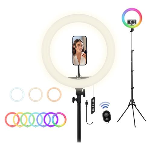 Tnb Influence 14 Led Ring Rgb Tripod For Studio White Black Inledstud14 1