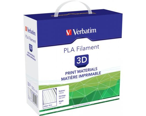 Verbatim 3d Printer Filament Pla 2 85mm 1kg White 55277 1