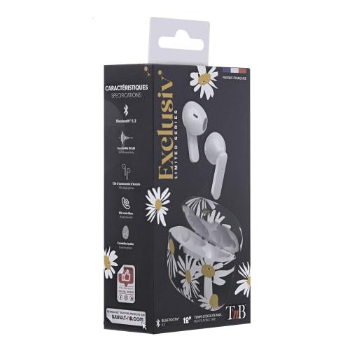 Xclusiv Tws Daisy Earphones With Charging Case Black And White Ebxdaisy 1